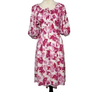 For‎ Love & Lemons Floral Corset Balloon Sleeve